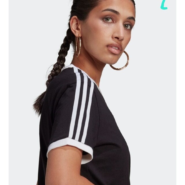 adidas(アディダス)の新品 レディース L アディカラー クラシックス 3ストライプ 半袖 Tシャツ レディースのトップス(Tシャツ(半袖/袖なし))の商品写真