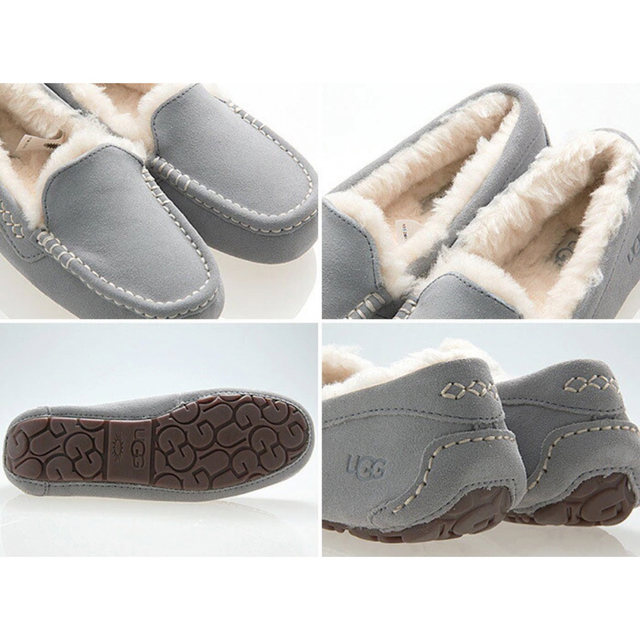 新作 ウォータープルーフ UGG アンスレー モカシン ライトグレー US8