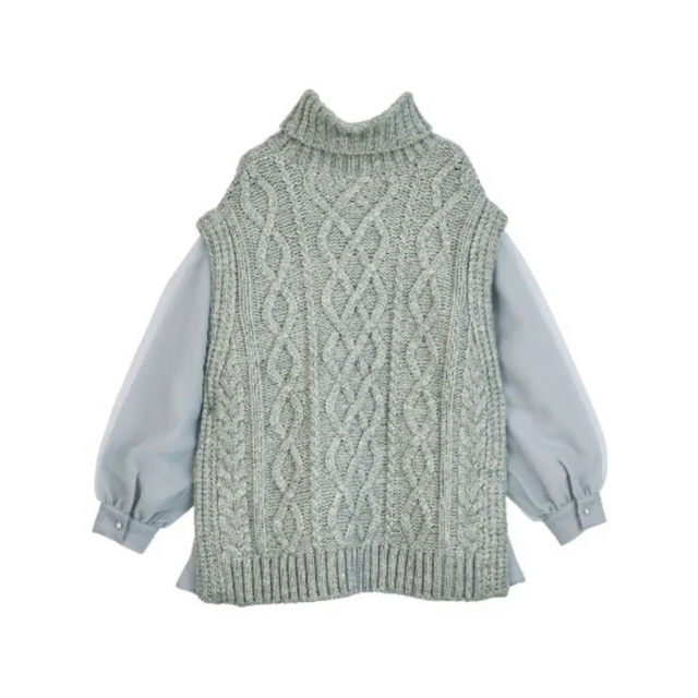 Ameri VINTAGE(アメリヴィンテージ)のUNDRESSED COTTON CANDY SLEEVE KNIT レディースのトップス(ニット/セーター)の商品写真