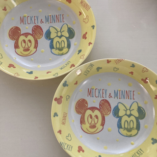 ディズニー(Disney)のミッキー  ミニー　カレー皿　パスタ皿　ディズニー(食器)