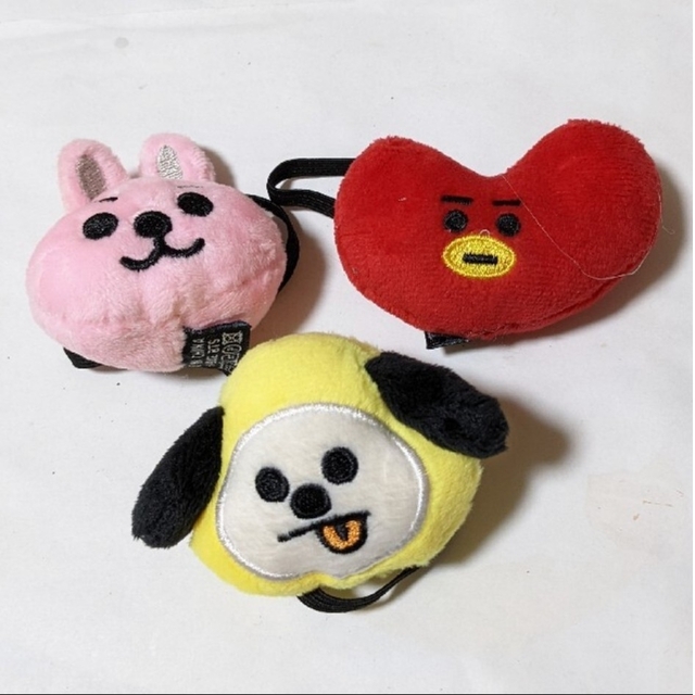 BT21(ビーティーイシビル)の💜BTS防弾少年団  BT21 ぬいぐるみヘアゴムセット💜テテ ジミン ググ レディースのヘアアクセサリー(ヘアゴム/シュシュ)の商品写真