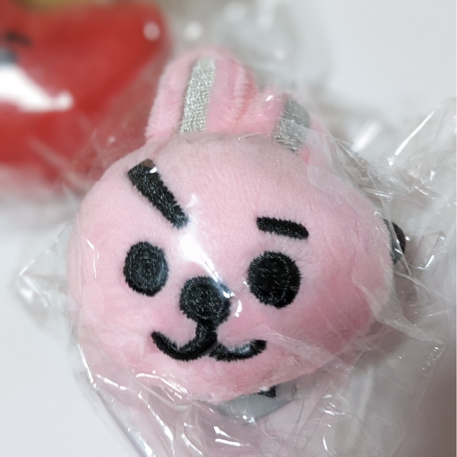 💜BTS防弾少年団 BT21 ぬいぐるみヘアゴムセット💜テテ ジミン ググ BTS V公式うちわ ヘアゴムセット おまけ付き
