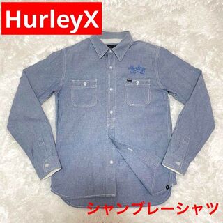 ハーレー(Hurley)の★【古着】ハーレー シャンブレー　ワークシャツ(シャツ)