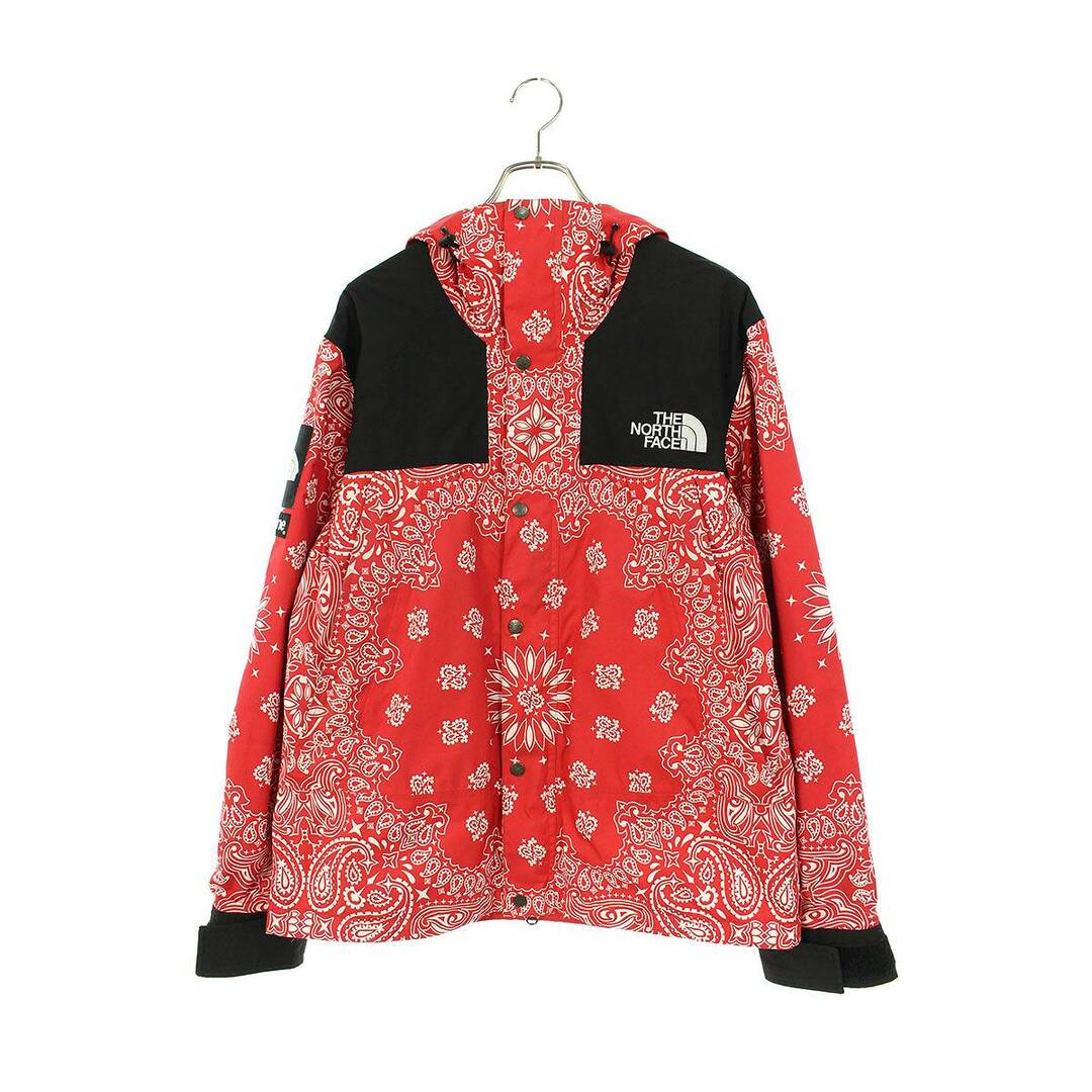 シュプリーム ×ノースフェイス THE NORTH FACE 14AW Bandana Mountain Parka ペイズリーバンダナ柄マウンテンパーカーブルゾン  メンズ L