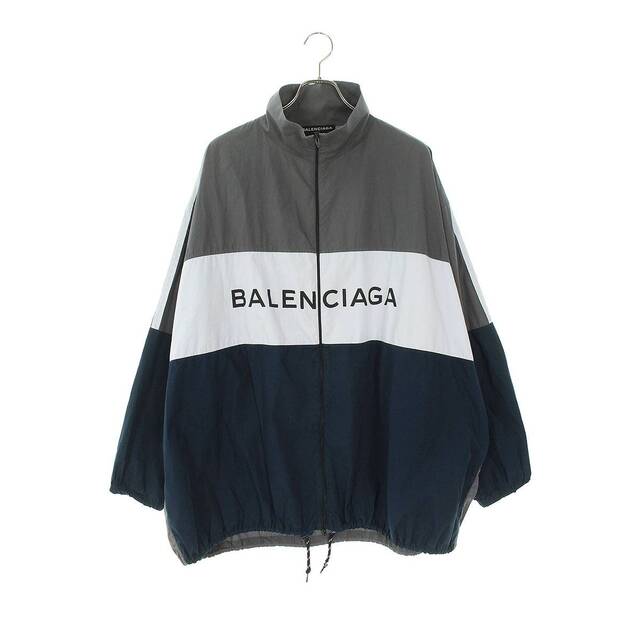 当季大流行 バレンシアガ - Balenciaga 508901 40 メンズ ロゴプリントポプリンシャツブルゾン TWB13 ブルゾン