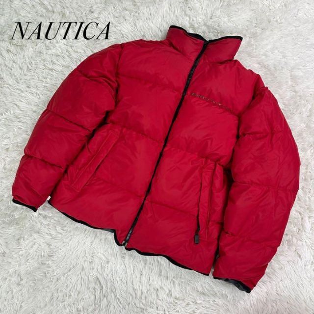 NAUTICA(ノーティカ)の【即日発送】ノーティカ ダウンジャケット リバーシブル 赤 グレー Mサイズ メンズのジャケット/アウター(ダウンジャケット)の商品写真