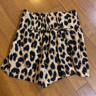 ヒョウ柄　ショートパンツ　ハイウエスト(ショートパンツ)