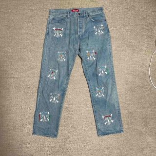 シュプリーム(Supreme)のSupreme Clayton Patterson Skull jeans 34(デニム/ジーンズ)