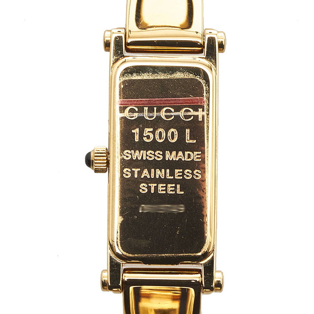 Gucci - 美品 グッチ バングル ウォッチ 1500L クオーツ ピンクシェル