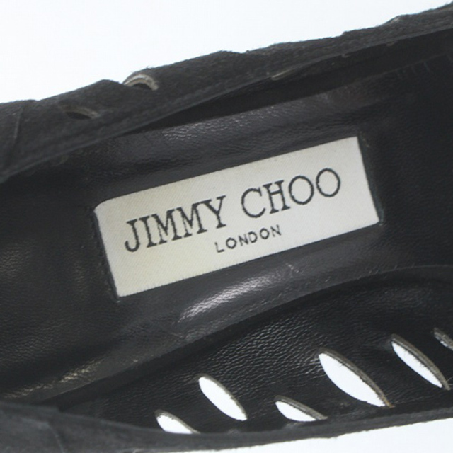 JIMMY CHOO(ジミーチュウ)のジミーチュウ パンプス ポインテッドトゥ スエード 37.5 24.5cm 黒 レディースの靴/シューズ(ハイヒール/パンプス)の商品写真
