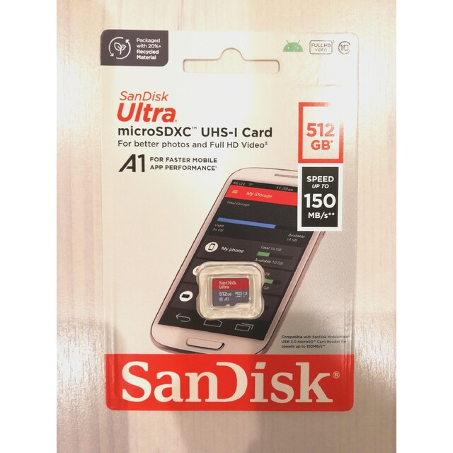 最新版 マイクロSDカード 512GB サンディスク