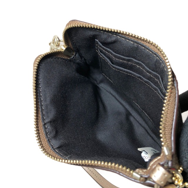 〇〇COACH コーチ シグネチャー リストレット ポーチ F64233 ブラウン 1