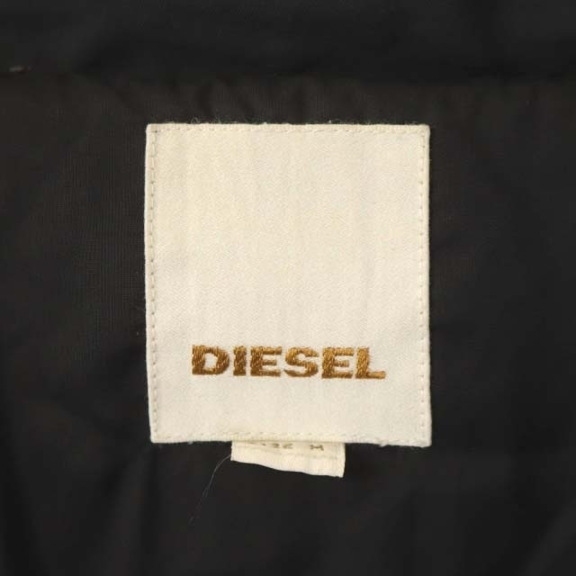 DIESEL(ディーゼル)のディーゼル コットン モッズコート アウター ミドル丈 ジップアップ M 黒 メンズのジャケット/アウター(モッズコート)の商品写真