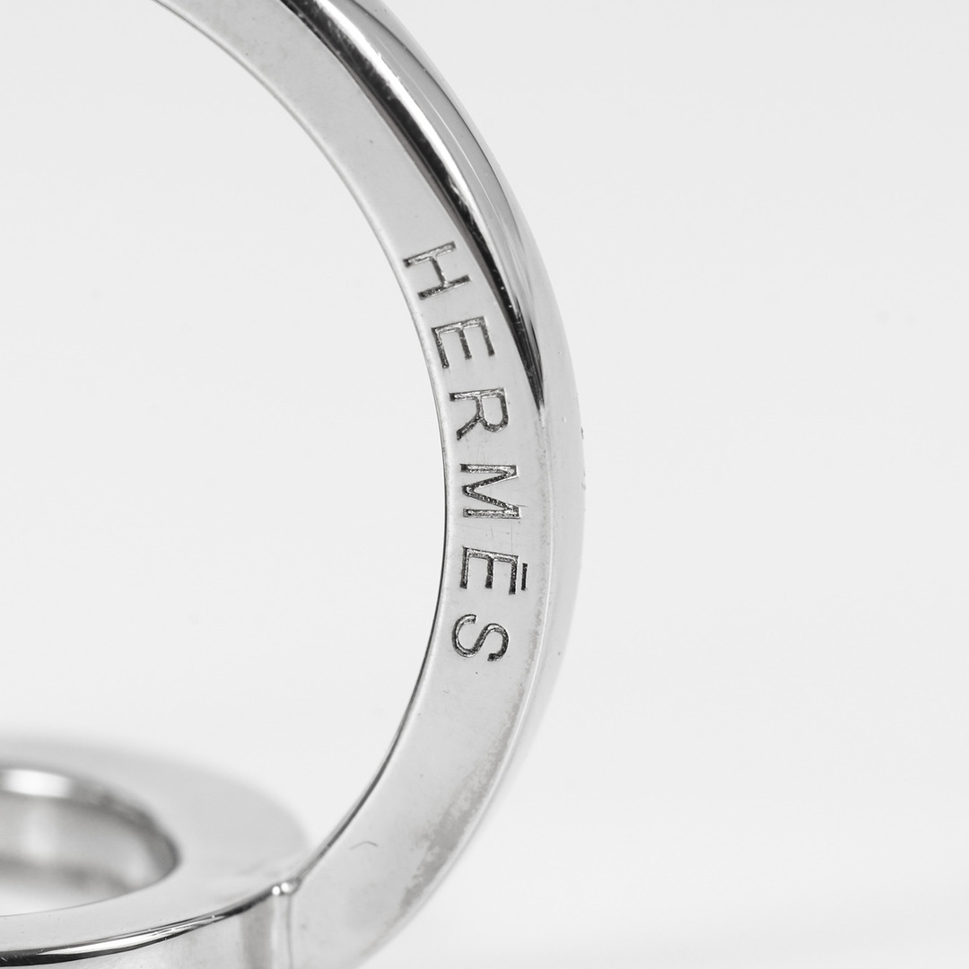 HERMES エルメス AU750 デザイン リング 指輪 シルバー K18 ホワイト