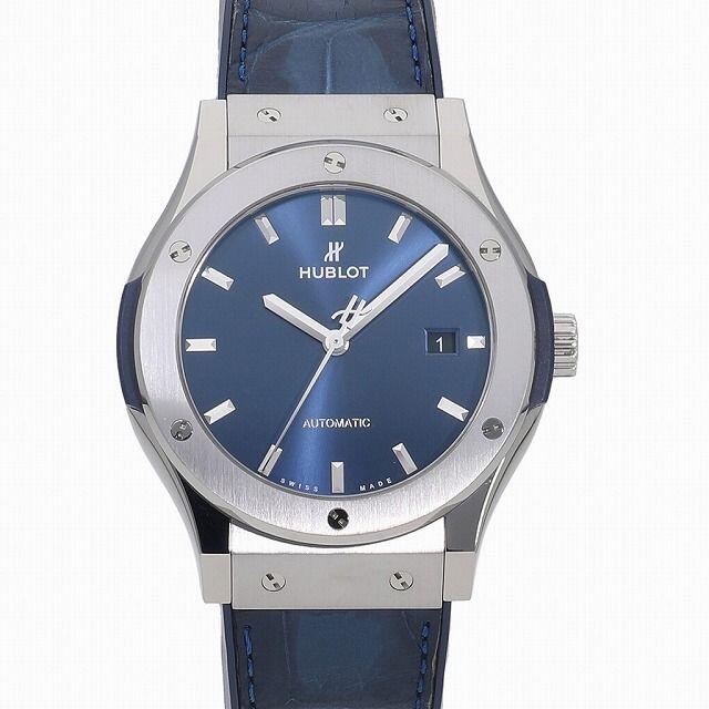新品】 HUBLOT [h5846]ウブロ クラシックフュージョン ブルー チタニウム ブルー 中古 腕時計(アナログ) 