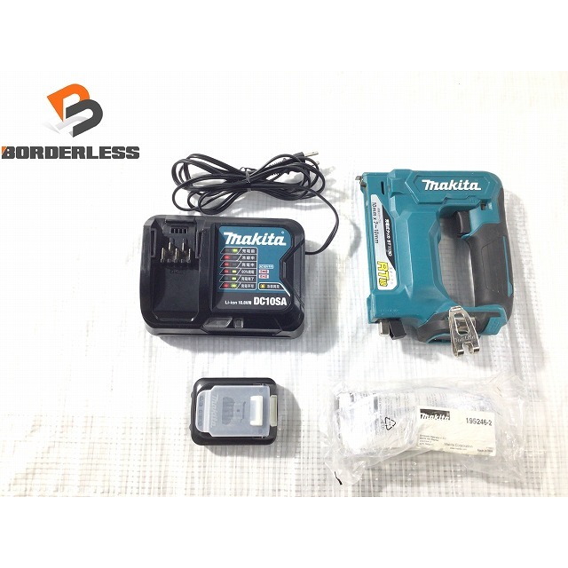 ☆品☆makita マキタ 10.8V 充電式タッカ ST113D バッテリ1個(10.8V1.5Ah) 充電器付き エアーツール 内装 65400