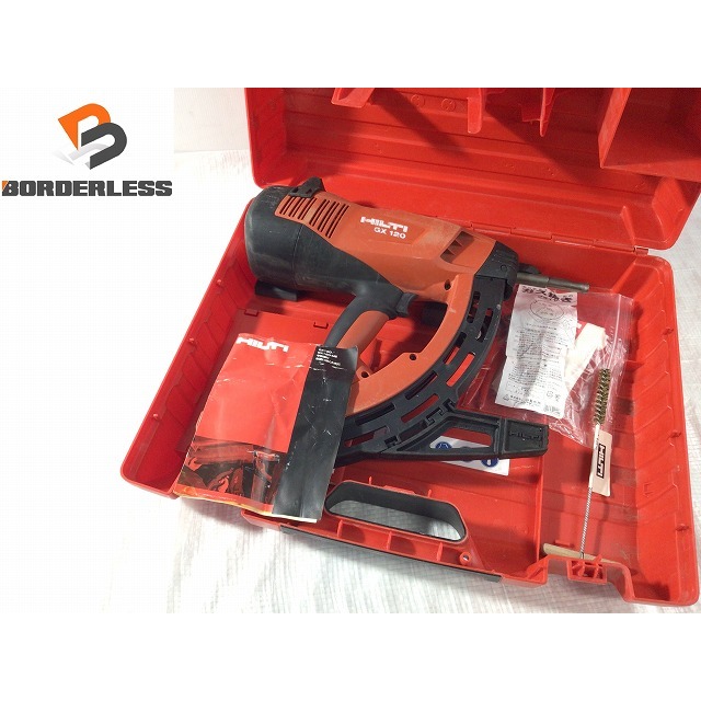 ☆品☆HILTI ヒルティ ガス式鋲打ち機 GX120 ケース付 ガス式鋲打機 ガスネイラー ガス銃 軽天 65765