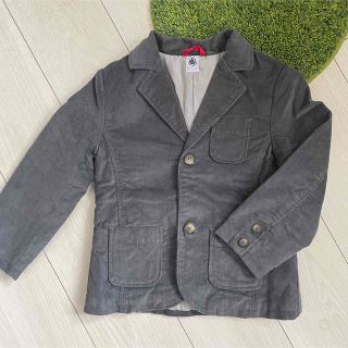 プチバトー(PETIT BATEAU)の美品 プチバトー 5ans 108cm グレー コーデュロイ(ジャケット/上着)