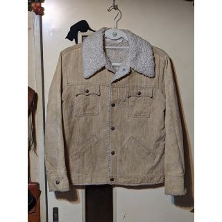 リーバイス(Levi's)の激レア70’sオレンジタブ Levi's ベージュコーデュロイ ボアジャケットS(Gジャン/デニムジャケット)