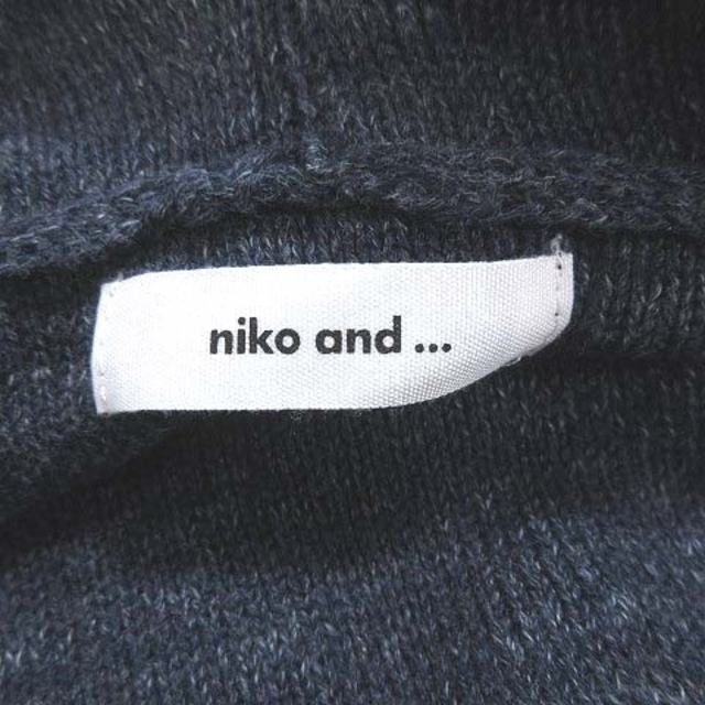 niko and...(ニコアンド)のニコアンド パーカー ジップアップ ニット 長袖 紺 ネイビー レディースのトップス(パーカー)の商品写真