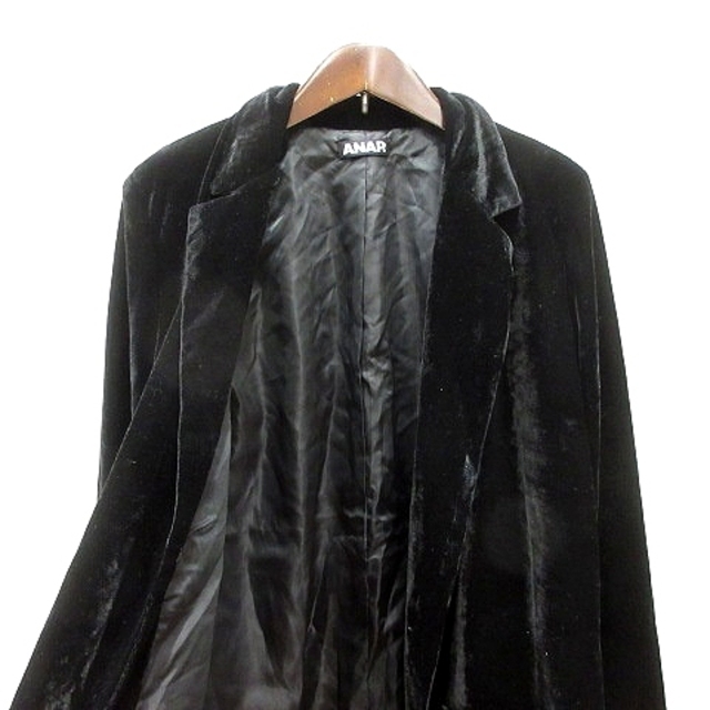 ANAP(アナップ)のアナップ ANAP テーラードジャケット 総裏地 ベロア 黒 ブラック /MN レディースのジャケット/アウター(その他)の商品写真