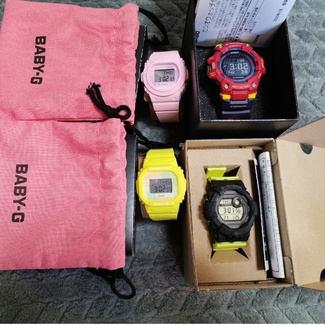 G-SHOCK(ジーショック)のCASIO カシオG-SHOCK Baby-G Gショック　4点セット メンズの時計(腕時計(デジタル))の商品写真