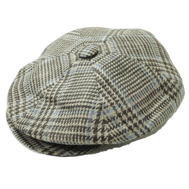 ANATOMICA x Jonathan Richard アナトミカ ジョナサン・リチャード 別注 アイルランド製 IRISH CAP チェックリネンキャスケット L(60cm) BEIGE NEWS BOY CAP 帽子【新古品】【中古】【ANATOMICA × Jonathan Richard】