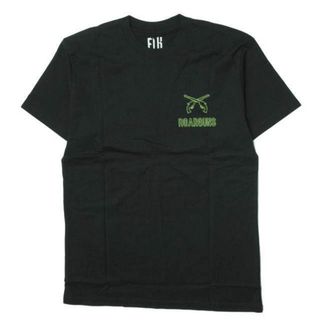 ロアーガンズ(roarguns)のroarguns x FEELLIKE ロアーガンズ フィールライク 別注 日本製 クロスガンプリントTシャツ FLK0013 M ブラック 半袖 LOVE AND PEACE コラボ トップス【新古品】【中古】【roarguns × FEELLIKE】(Tシャツ/カットソー(半袖/袖なし))