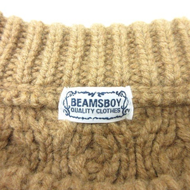 BEAMS BOY(ビームスボーイ)のビームスボーイ BEAMS BOY ニット セーター 長袖 ケーブル ウール 茶 レディースのトップス(ニット/セーター)の商品写真