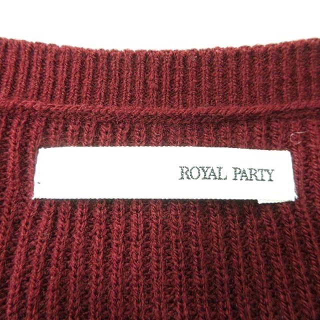 ROYAL PARTY(ロイヤルパーティー)のロイヤルパーティー ワンピース ニット ひざ丈 長袖 F 赤 レッド レディースのワンピース(ひざ丈ワンピース)の商品写真