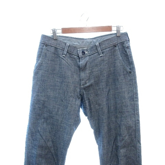 EDWIN(エドウィン)のエドウィン 503 ストレートパンツ シャンブレー 麻混 リネン混 32 青 メンズのパンツ(スラックス)の商品写真