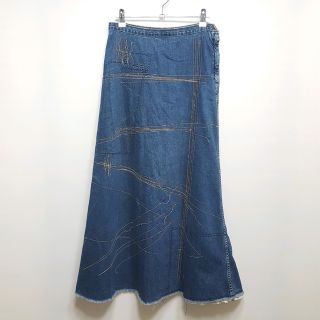 ヒステリックグラマー(HYSTERIC GLAMOUR)の★90s OLD HYSTERIC GLAMOUR デザイン デニム スカート(ロングスカート)