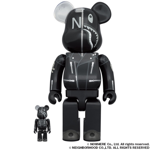 NEIGHBORHOOD(ネイバーフッド)のBE@RBRICK BAPE×NEIGHBORHOOD 100% & 400% エンタメ/ホビーのフィギュア(その他)の商品写真