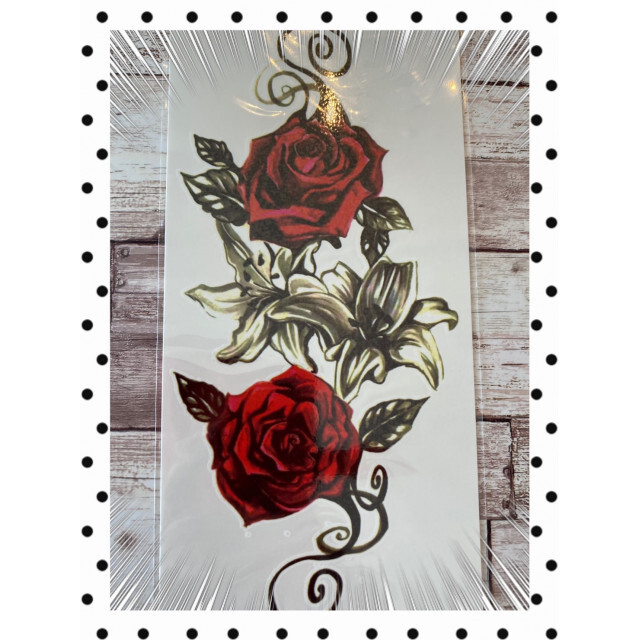 ハロウィン 薔薇タトゥーシール シール  ボディシール ローズ 防水 レディースのアクセサリー(その他)の商品写真