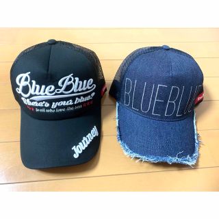 ブルーブルー(BLUE BLUE)のブルーブルーデニムキャップ   &  ブルーブルーキャップ　限定品 2個セット(ウエア)