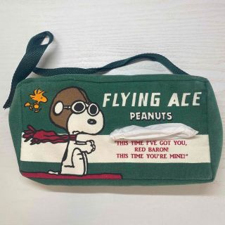 スヌーピー(SNOOPY)のスヌーピーティッシュボックス（FLYING ACE）(ティッシュボックス)