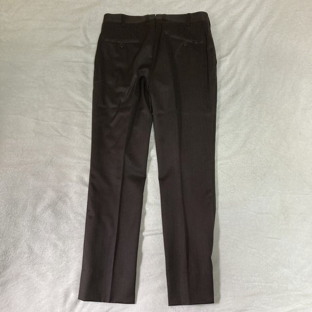 q retailor stripe brown slacks 【上品】 17500円 www.toyotec.com