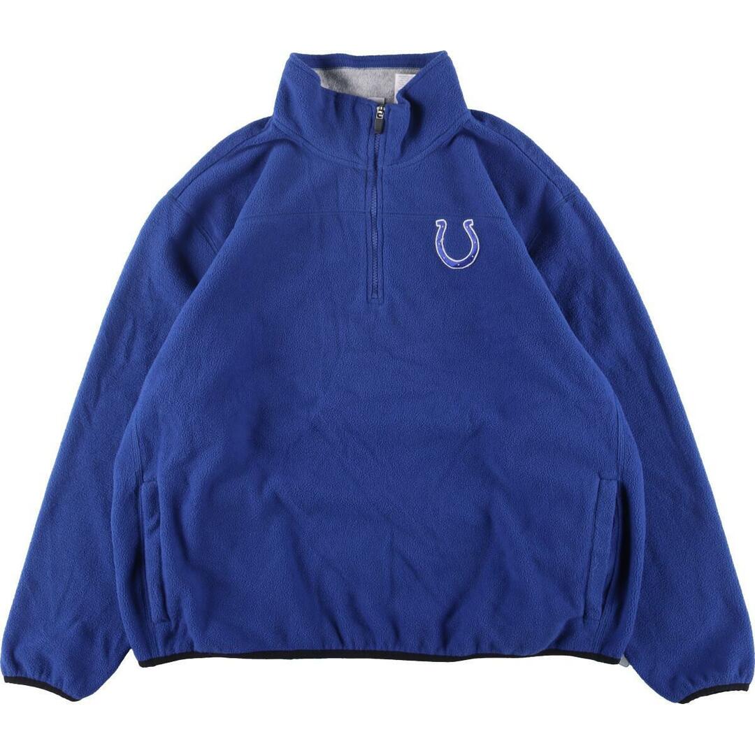 ヘインズ Hanes NFL INDIANAPOLIS COLTS インディアナポリスコルツ ハーフジップ フリースプルオーバー メンズXL /eaa309166