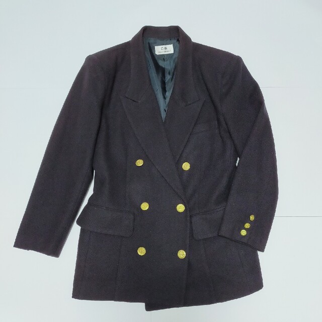 C・N international ウールジャケット　ブレザー　金ボタン　日本製 レディースのジャケット/アウター(テーラードジャケット)の商品写真