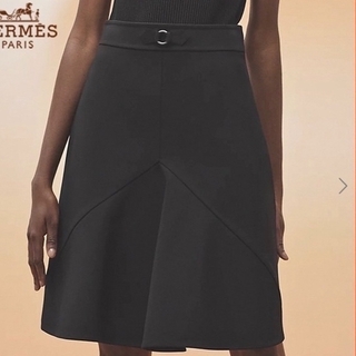 エルメス(Hermes)のHERMES 2023プレタ ミラノジャージーAラインスカート  (ひざ丈スカート)