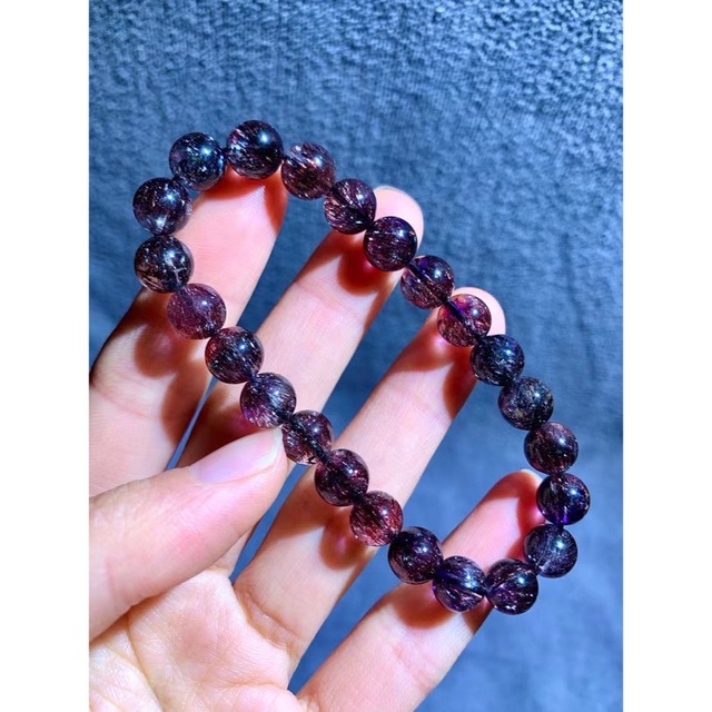 ⭐︎【高級】フラワー パープルルチル スーパーセブン ブレスレット 8.3mm