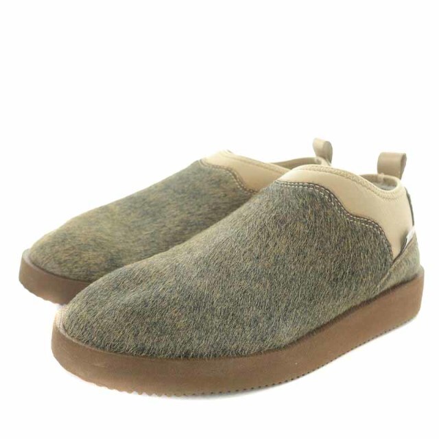 suicoke(スイコック)のsuicoke RELUME別注 ハラコスリッポン US7 25cm カーキ レディースの靴/シューズ(その他)の商品写真