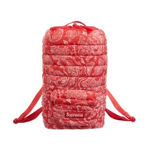 シュプリーム(Supreme)のsupreme Puffer Backpack Red Paisley(バッグパック/リュック)