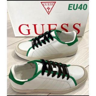 ゲス(GUESS)の超SALE‼️【新品】GUESS (ゲス)  ホワイト/グリーン   40(スニーカー)