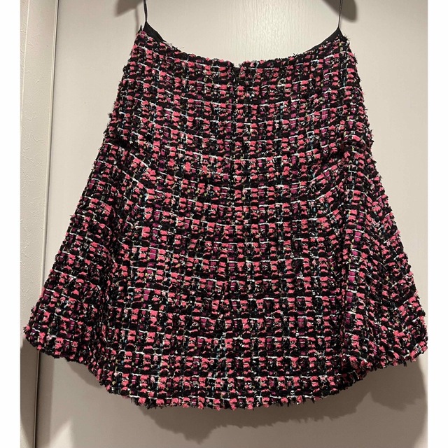 フラワーB ブルーグレイ 【美品】CHANEL ツイード スカート | www