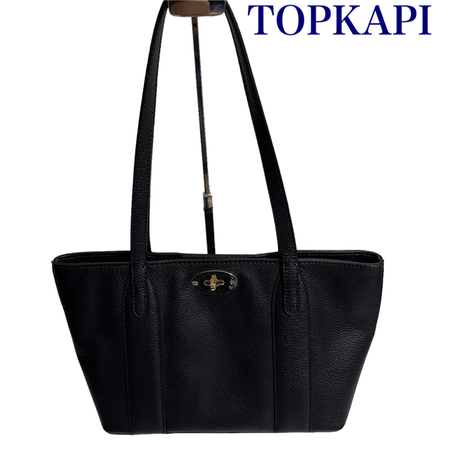 TOPKAPI(トプカピ)の【極美品・レア】トプカピ　ミニトートバック　シボ皮　ダークネイビー　ターンロック レディースのバッグ(トートバッグ)の商品写真