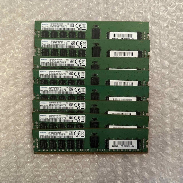 8GB 1Rx4 PC4-2400T-RC1-11  8枚セット　計64GB