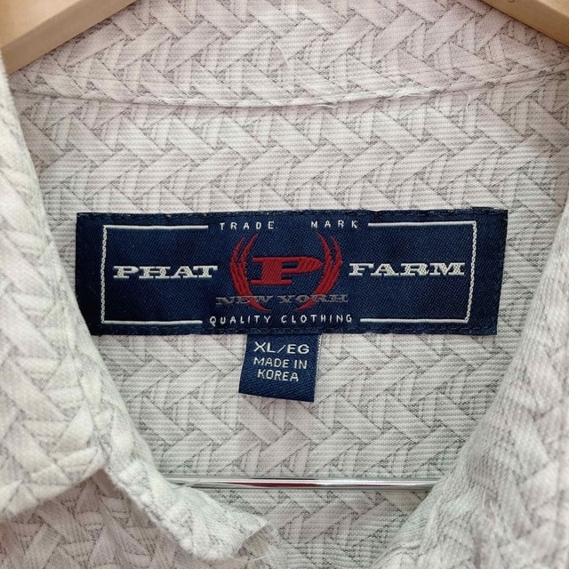 PHATFARM(ファットファーム)のPHAT FARM ビンテージ　90's 長袖　シャツ　XL ホワイト メンズのトップス(シャツ)の商品写真