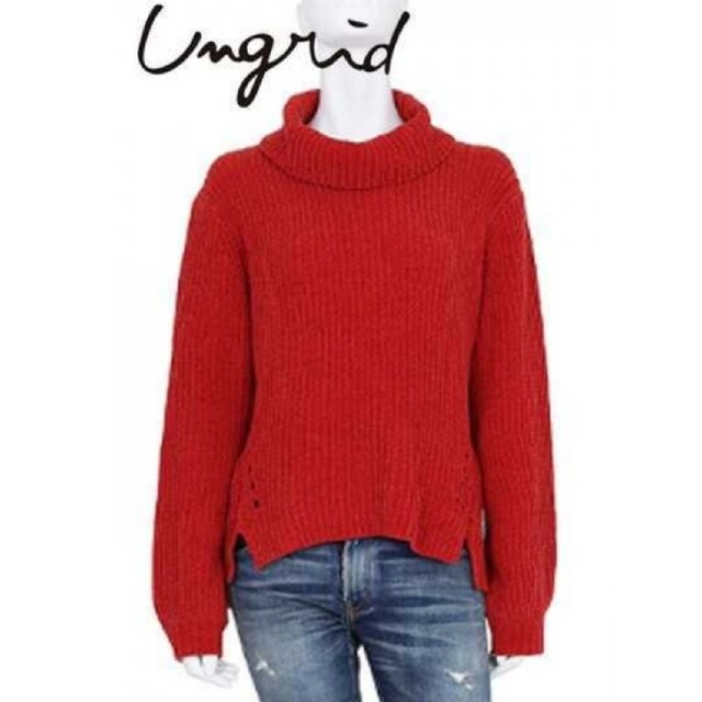 Ungrid(アングリッド)のUngrid アングリッド モールヤーン タートル ニット セーター ハイネック レディースのトップス(ニット/セーター)の商品写真
