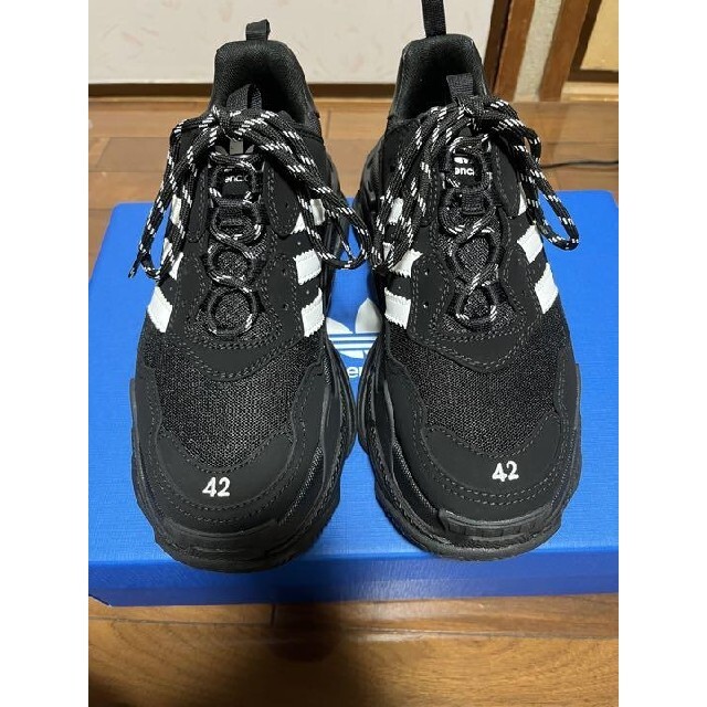 BALENCIAGA adidas トリプルS ブラック 42 新品 | labiela.com
